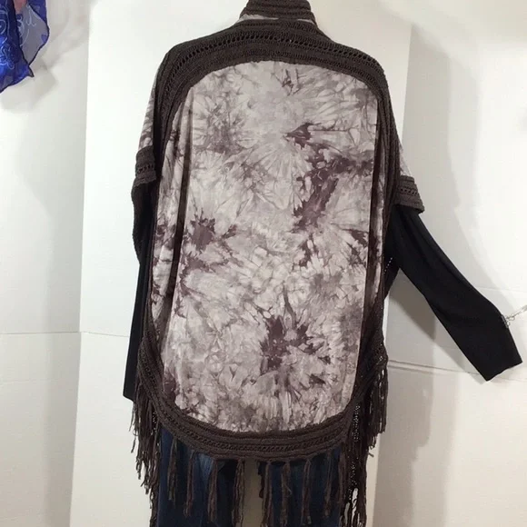 Papermoon sleeveless boho cardigan kimono L NWT - Picture 6 of 14